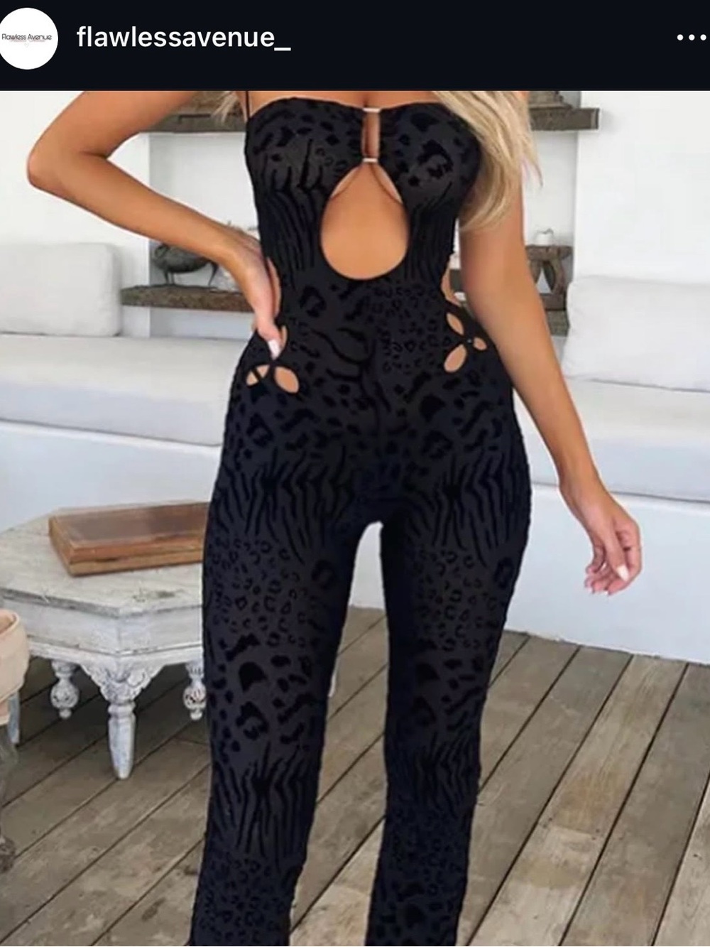 Strapless Black Cutout Jumpsuit